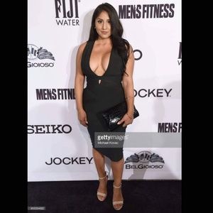 Stella Luce plunge bandage dress